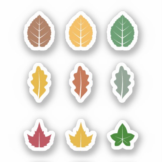 Set der Herbstlaub Aufkleber (Vorderseite)