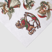 Set der Hübschen Weihnachtsfeierlichkeiten Seidenpapier (Ausschnitt)