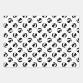 Set der Koordinierung Schwarz-weißer Basketballmus Geschenkpapier Set (Vorderseite 3)