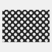 Set der Koordinierung Schwarz-weißer Basketballmus Geschenkpapier Set (Vorderseite 2)