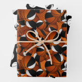 Set der Koordinierung Schwarz-weißer Basketballmus Geschenkpapier Set (Beispiel)