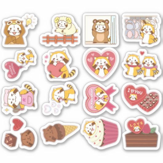 Set der Liebe Aufkleber (Vorderseite)