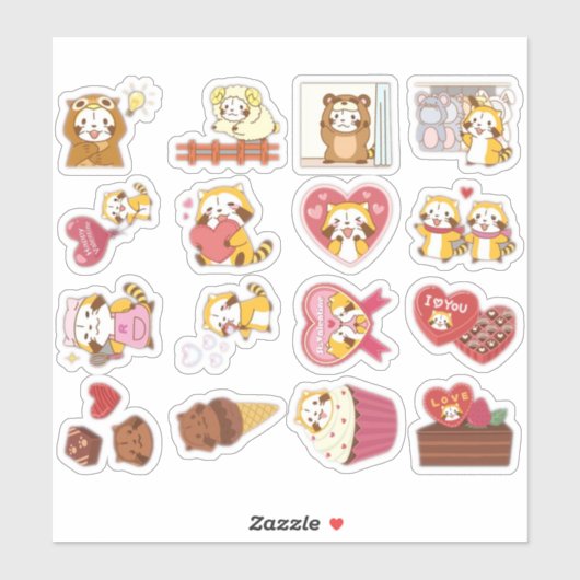 Set der Liebe Aufkleber (Blatt)