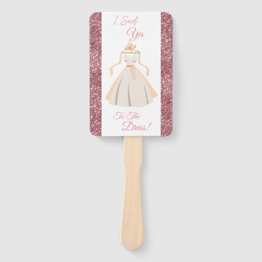 Set der Lüfter - Ja zum Kleid Fächer (Vorderseite)