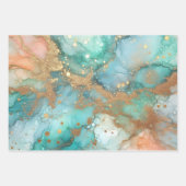 Set der Marmorverpackungsblätter Geschenkpapier Set (Vorderseite 3)