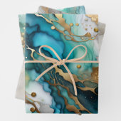 Set der Marmorverpackungsblätter Geschenkpapier Set (Beispiel)