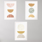 Set der minimalistischen geometrischen Kunstplakat (Vorderseite)