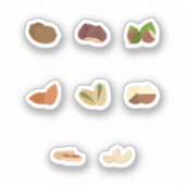 Set der Nüsse Stickers Aufkleber (Vorderseite)