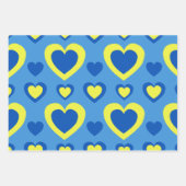 Set der Papierblätter Blau und Gelb Geschenkpapier Set (Vorderseite 2)