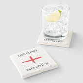 Set der Patriot-Untersetzer Steinuntersetzer (Seitenansicht)