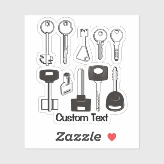 Set der Schlüssel Aufkleber (Blatt)