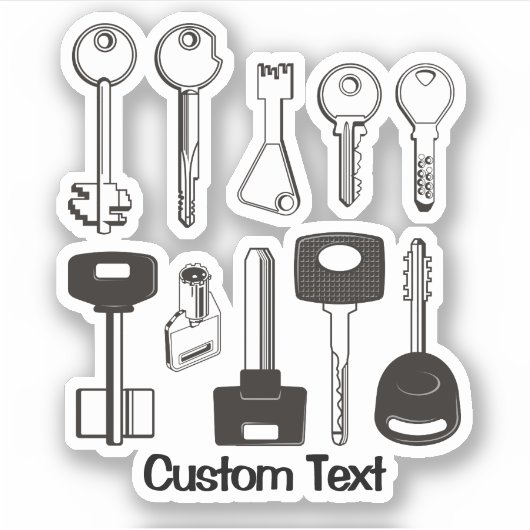 Set der Schlüssel Aufkleber (Vorderseite)