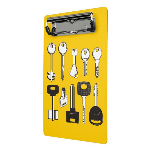 Set der Schlüssel Mini Klemmbrett (Gewinkelt2)