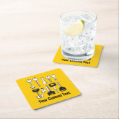 Set der Schlüssel Rechteckiger Pappuntersetzer (Vor Ort)