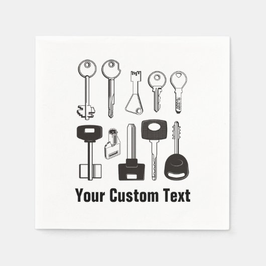 Set der Schlüssel Serviette (Vorderseite)