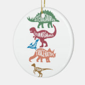 Set der Silhouetten verschiedener Dinosaurier Keramik Ornament (Links)