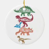 Set der Silhouetten verschiedener Dinosaurier Keramik Ornament (Hinten)