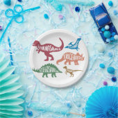 Set der Silhouetten verschiedener Dinosaurier Pappteller (Party)
