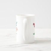 Set der Silhouetten verschiedener Dinosaurier Porzellantasse (Rückseite)