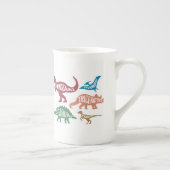 Set der Silhouetten verschiedener Dinosaurier Porzellantasse (Rechts)