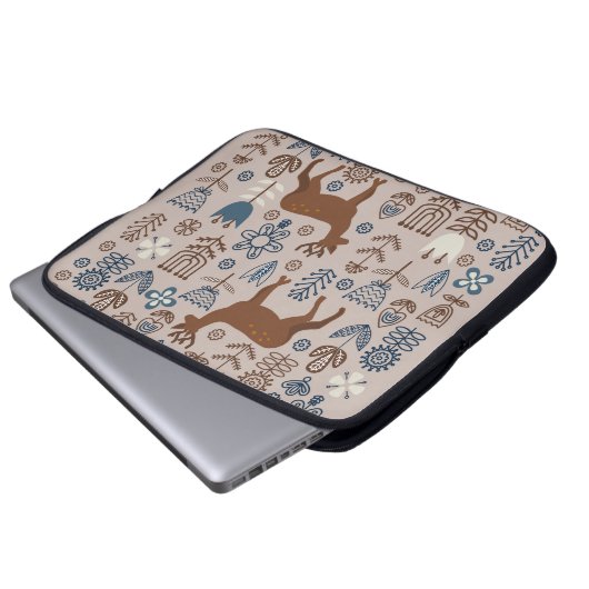 Set der skandinavischen Blume, Laptopschutzhülle (Vorne Knopf)