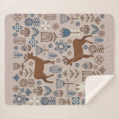 Set der skandinavischen Blume, Sherpadecke (Vorderseite (Horizontal))