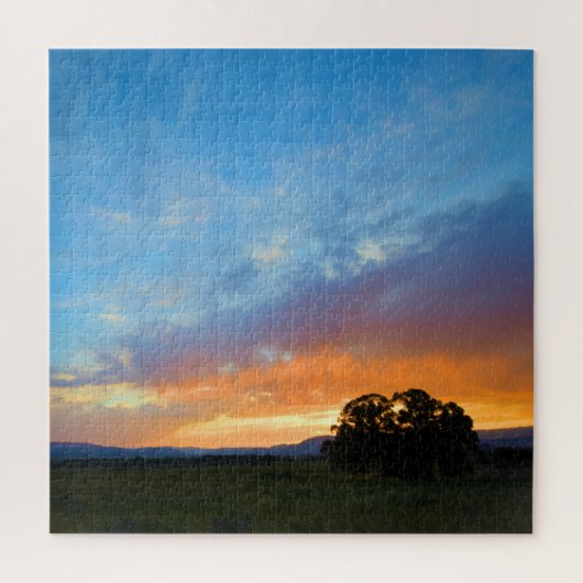 Set der Sky Ablaze bei Sunset 20x20 inch Puzzle (Vertikal)
