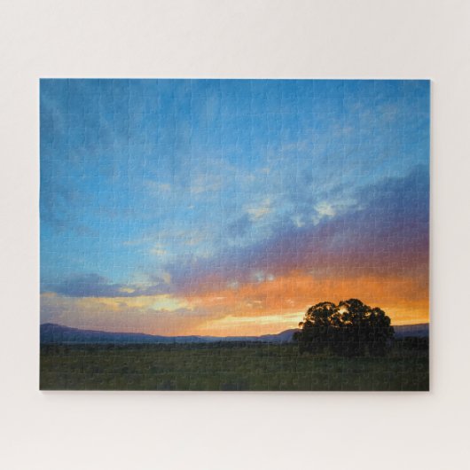 Set der Sky Ablaze bei Sunset Puzzle (Horizontal)