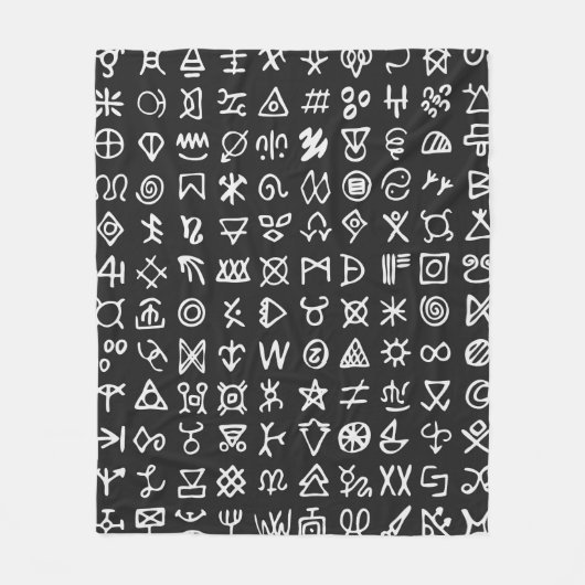 Set der Symbole rune Buchstaben Schriftart. Antike Fleecedecke (Vorderseite)