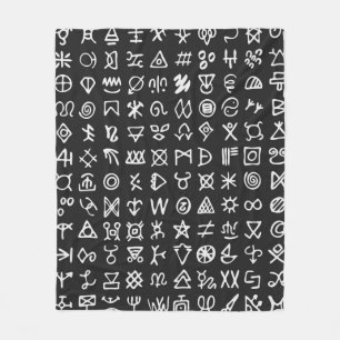 Set der Symbole rune Buchstaben Schriftart. Antike Fleecedecke