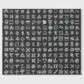 Set der Symbole rune Buchstaben Schriftart. Antike Geschenkpapier (Flach)