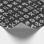 Set der Symbole rune Buchstaben Schriftart. Antike Geschenkpapier (Ecke)