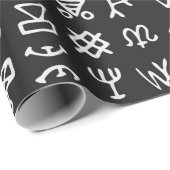 Set der Symbole rune Buchstaben Schriftart. Antike Geschenkpapier (Rolleneckpunkt)