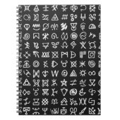 Set der Symbole rune Buchstaben Schriftart. Antike Notizblock (Vorderseite)