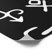 Set der Symbole rune Buchstaben Schriftart. Antike Poster (Ecke)