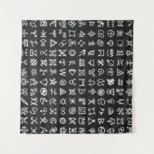 Set der Symbole rune Buchstaben Schriftart. Antike Wandteppich (Vorderseite (Horizontal))