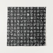 Set der Symbole rune Buchstaben Schriftart. Antike Wandteppich (Vorderseite)