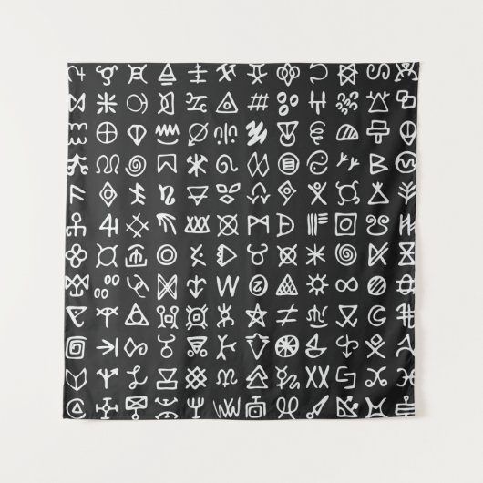 Set der Symbole rune Buchstaben Schriftart. Antike Wandteppich (Vorderseite)