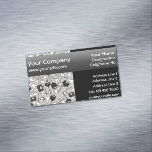 Set der Tasten Hintergrund Nahtloser gelber Hinter Magnetische Visitenkarte