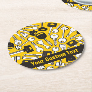 Set der Tastenhintergründe Runder Pappuntersetzer