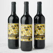 Set der Tastenhintergründe Weinetikett (Flaschen)