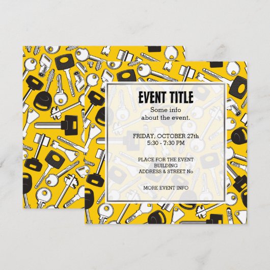 Set der Tastenkombination Einladung (Vorne/Hinten)