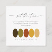 Set der Tone Autumn Gold Palette ID786 Begleitkarte (Vorderseite)