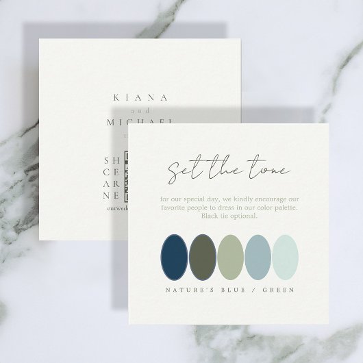 Set der Tone Blue Green Color Palette ID1046 Begleitkarte