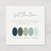 Set der Tone Blue Green Color Palette ID1046 Begleitkarte (Vorderseite)