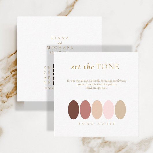 Set der Tone Boho Oasis Farbpalette ID959 Begleitkarte