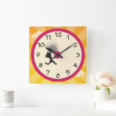 Set der Uhr an der hinteren Wand (Zuhause)