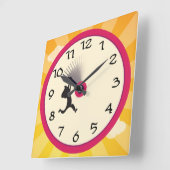 Set der Uhr an der hinteren Wand (Winkel)