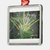 Set der Weihnachtsflora Silbernes Ornament (Links)
