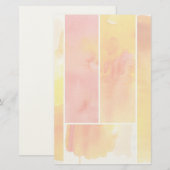 Set des abstrakten Watercolor handgemalt Briefpapier (Vorne/Hinten)
